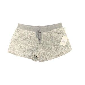 P.J. Salvage Heather Grey Fuzzy Lounge Shorts S Soft & Cozy Sherpa NWT